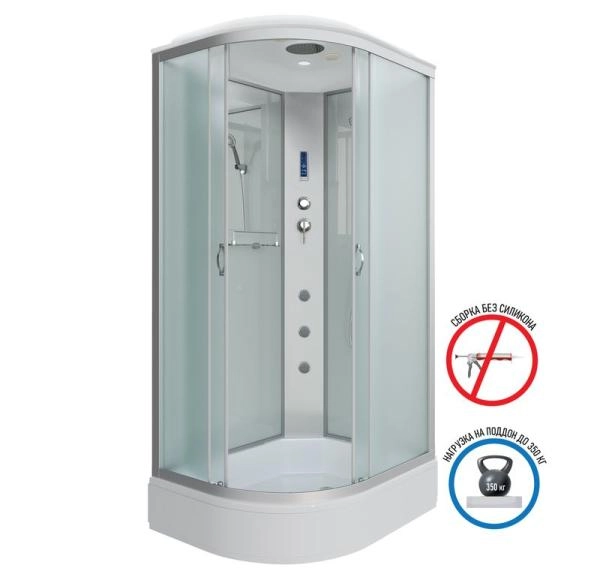 Душевая кабина Niagara NG-33084-14RF 1000х800х2150 средний поддон  26см стекло матовое