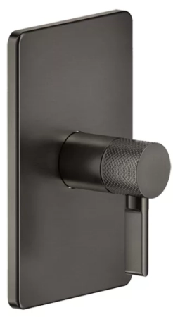 Gessi Inciso Shower смеситель встраиваемый однорычажный, на 1 выход, внешняя часть, цвет Black Metal Brushed PVD