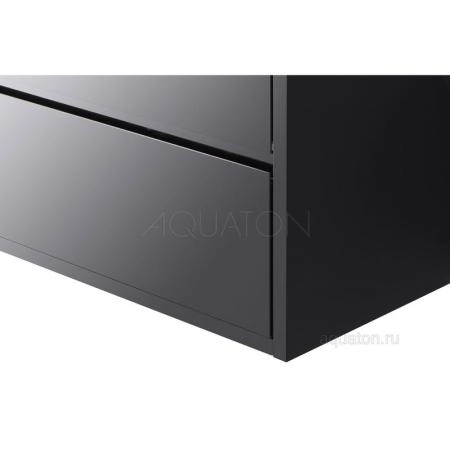 Тумба под раковину Aquaton Римини 1A226601RN950 60 с ящиком черный глянец