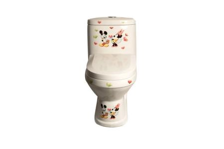 Унитаз SantiLine SL-5015 напольный, моноблок (детский, сиденье микролифт)