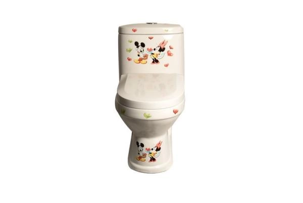 Унитаз SantiLine SL-5015 напольный, моноблок (детский, сиденье микролифт)