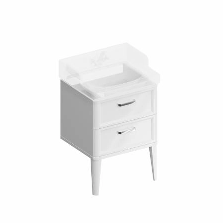 Тумба Kerama Marazzi POMPEI ПОМПЕИ PO.N.60.2\WHT напольная с 2 ящиками 60, белая глянцевая