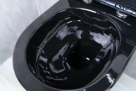 Унитаз Gid Tr2198-18 49 см подвесной безободковый микролифт черный глянцевый