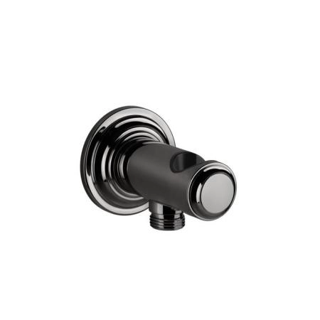 Gessi Venti20 Подвод воды с держателем ручного душа, цвет: Black Metal PVD