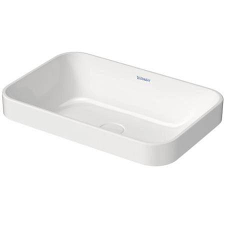 Duravit Happy D.2 Plus Раковина 600х400мм, без перелива,с выпуском с керамической крышкой, покр WonderGliss, цвет: белый