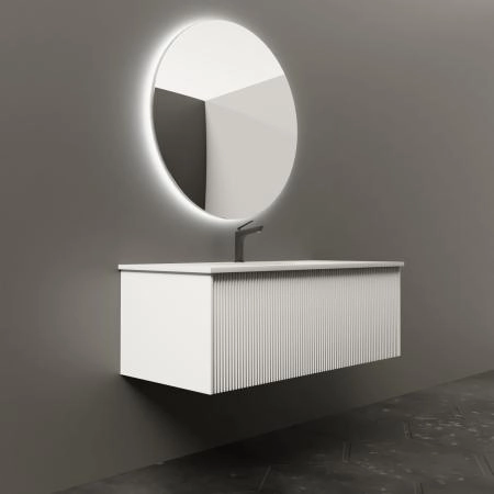 Тумба под раковину LA FENICE TERRA Bianca белый 100 FNC-01-TER-B-100 белый матовый