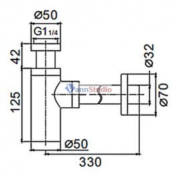 Сифон для раковины Frap F82 хром