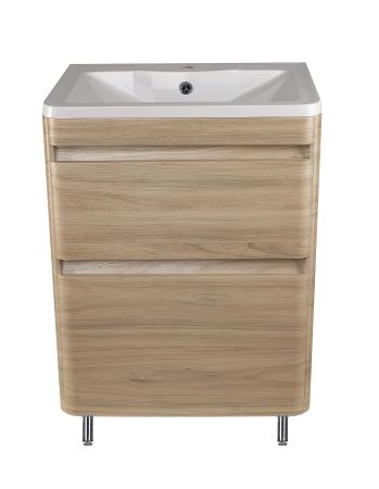 Тумба Style Line Elfante Атлантика 60 напольная, Люкс ясень перлламутр, PLUS