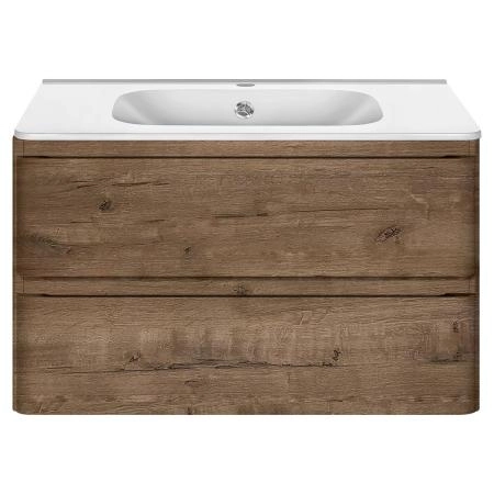 Тумба под раковину Vincea Vico 800 подвесная, 2 выкатных ящика soft close, V.Oak