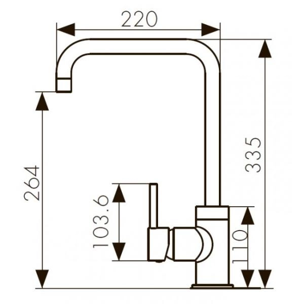 Смеситель для кухни KAISER Merkur (26844-9) черный