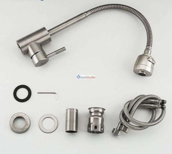 Смеситель для кухни Frap F44899-1 с краном для фильтр/воды сатин