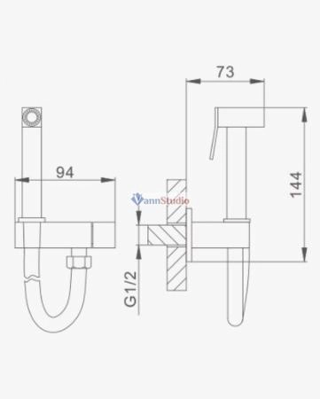 Гигиенический душ Frap F7502 хром