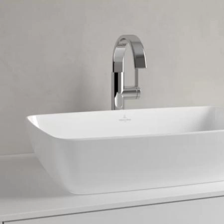 Villeroy&Boch Artis Раковина 58х38.5х12.5см., накладная, без отв., без перелива, TitanCeram, цвет: альпийский белый