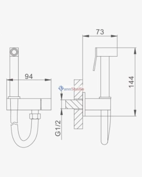 Гигиенический душ Frap F7502 хром