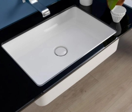 Flaminia Mini раковина 550x350x120 мм, встраиваемая снизу, без перелива, керамика, цвет белый