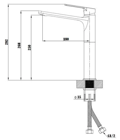Смеситель для раковин ESKO SINGAPORE black SB 25 черный