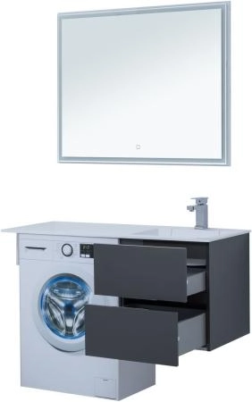 Тумба под раковину Aquanet Алвита 48 серый антрацит