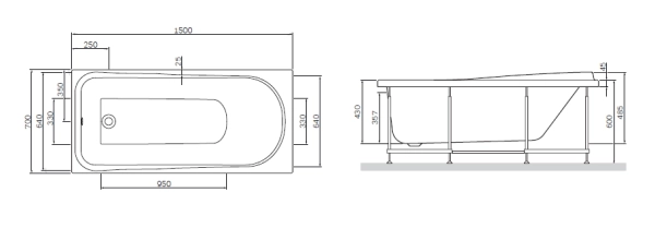 Ванна Am.Pm Like W80A-150-070W-A 150х70 см