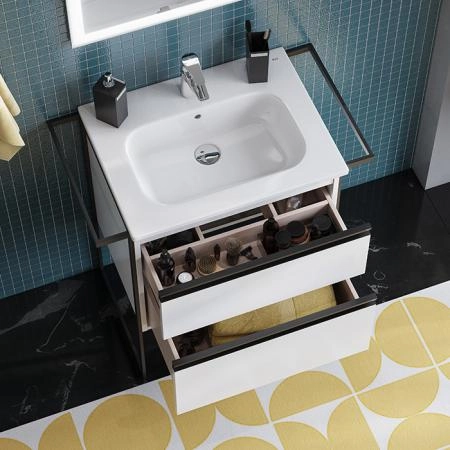 Roca Domi Тумба подвесная 60x45x51см, с 2 ящиками, цвет: белый