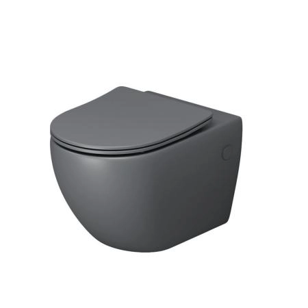 Унитаз Grossman GR-4411GMS Color (550*365*395) СЕРЫЙ МАТОВЫЙ подвесной Безободковый