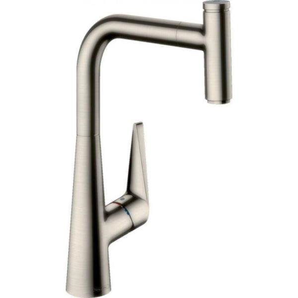 Смеситель Hansgrohe 72826800 для кухни Talis Select M51 288 мм, вывижной излив сталь