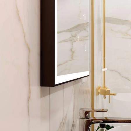 Зеркало Континент Solid Black standart 1000x800 ЗЛП1607 с подсветкой