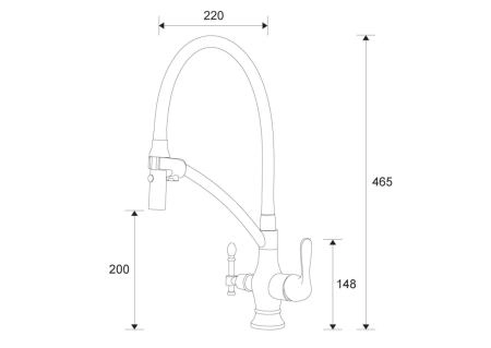 Смеситель для кухни ZORG Zorg Sanitary (ZR 347-6 YF) под фильтр хром