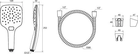 Душевой набор Ravak 907.00 X07S010