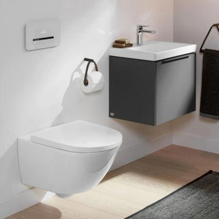 Villeroy&Boch Subway 3 Унитаз подвесной, безободковый, сиденье-в комплекте SoftClosing, CeramicPlus, цвет: альпийский белый