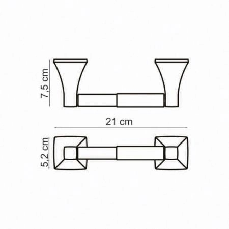 Держатель туалетной бумаги WasserKraft Wern K-2522 хром