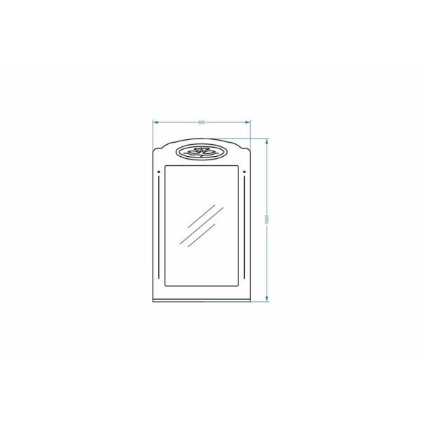 Зеркало Stella Polar Кармела 60, ольха белая