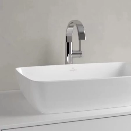 Villeroy&Boch Artis Раковина 58х38.5х12.5см., накладная, без отв., без перелива, TitanCeram, цвет: альпийский белый