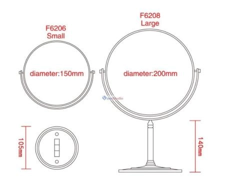 F6206 Косметическое зеркало Frap с увеличением настольное