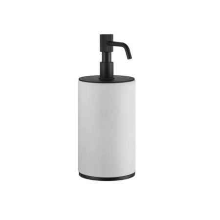 Gessi Venti20 Дозатор для жидкого мыла настольный, цвет: белый, фурнитура черный матовый