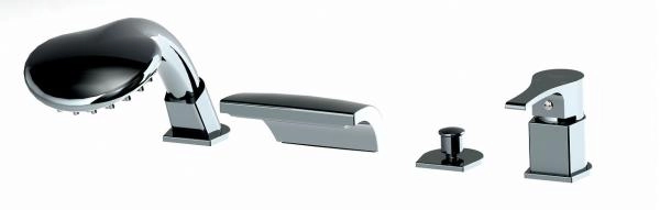 Смеситель на борт ванны GPD ATROS MAK66 на 4 отверстия,хром