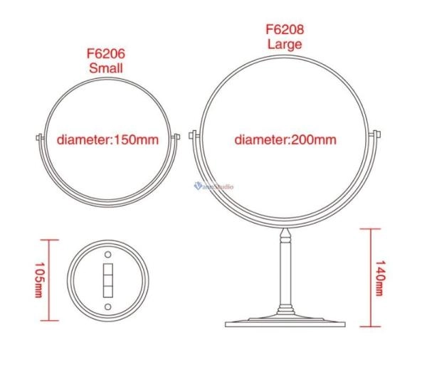 F6206 Косметическое зеркало Frap с увеличением настольное