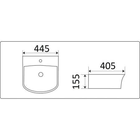 Раковина CeramaLux N 78369A 45 см подвесная