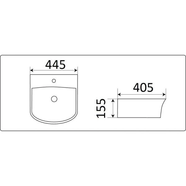 Раковина CeramaLux N 78369A 45 см подвесная