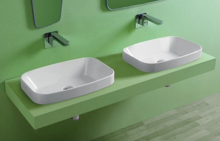 Simas Baden Baden Раковина 60х38 см, без отв., цвет: белый