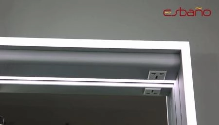 Зеркальный шкаф ESBANO ES-5005 LED подсветка сенсор, с розеткой 500x700X150