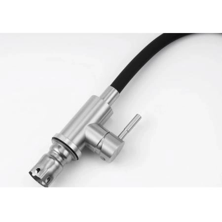 Смеситель KNOTLOR STREAMLINE SS-02, с гибким изливом сатин