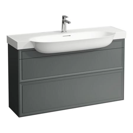 Laufen New Classic Тумба с раковиной, 117.5х31.5х67.5см, 2 ящика, подвесная, цвет: серый