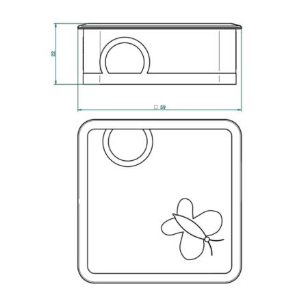 THG CAPUCINE VERT DECOR PLATINE Ваза керамическая, настольная, декор платина/зеленый, цвет: белый