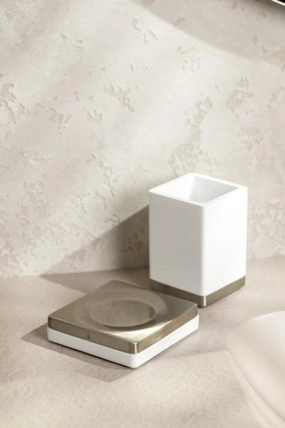 Стакан Boheme настольный Qubic Nickel Brush 10961-NB