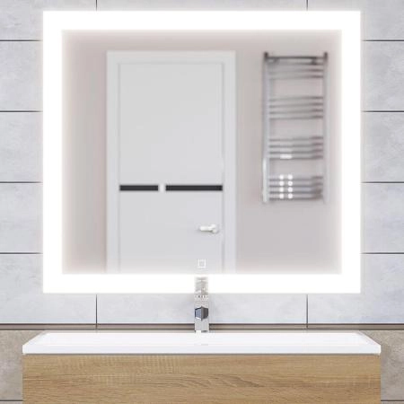 Зеркало для ванной с подсветкой Uperwood Barsa 90х80 см, сенсорный выключатель, антизапотевание