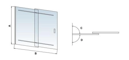 Шторка на ванну RGW Screens SC-44 100х150 прозрачное 03114410-11