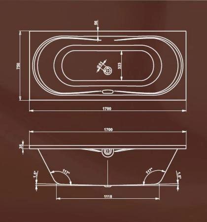 Ванна Vagnerplast Briana VPBA170BRI2X-04 170x75