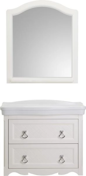 Тумба под раковину ASB-Woodline Верано 85 подвесная Слоновая кость