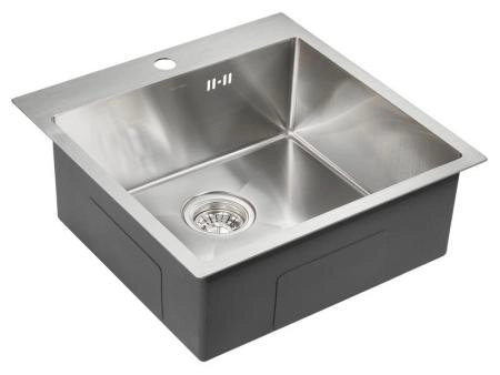 Кухонная мойка Paulmark KRONER PM215151-BS 510х510мм брашированная нерж. Сталь