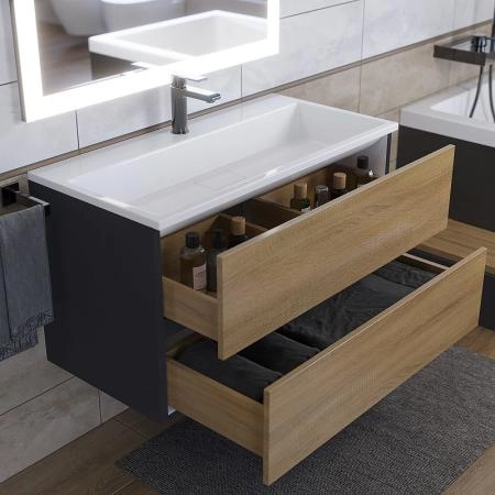 Раковина для ванной Uperwood Barsa 90 см, белая глянцевая